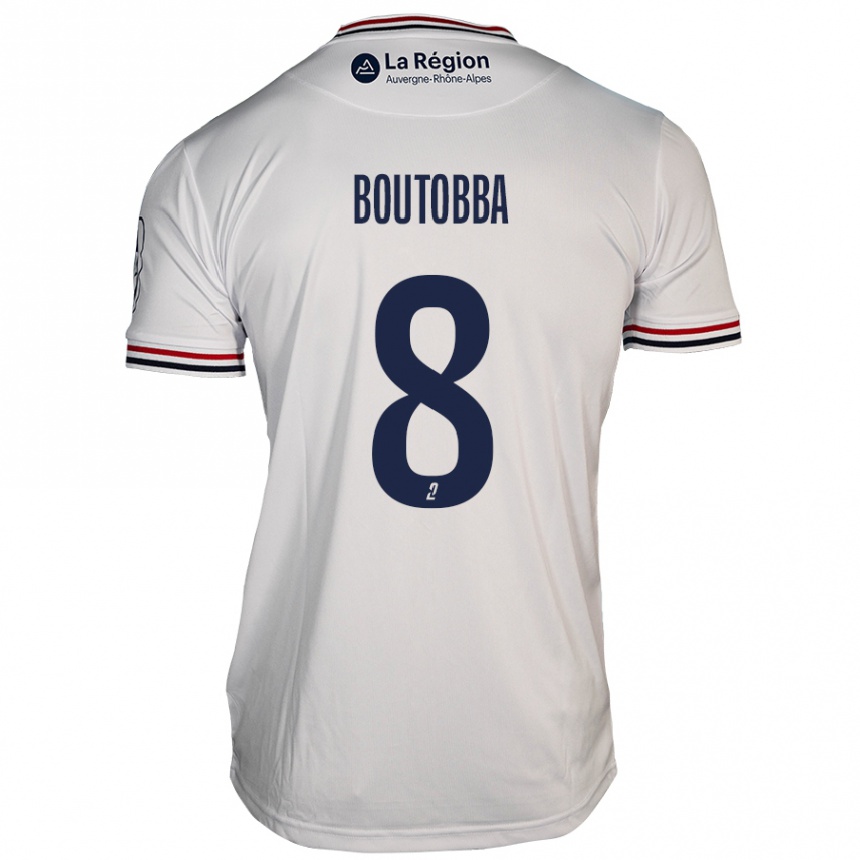 Niño Fútbol Camiseta Bilal Boutobba #8 Blanco 2ª Equipación 2024/25