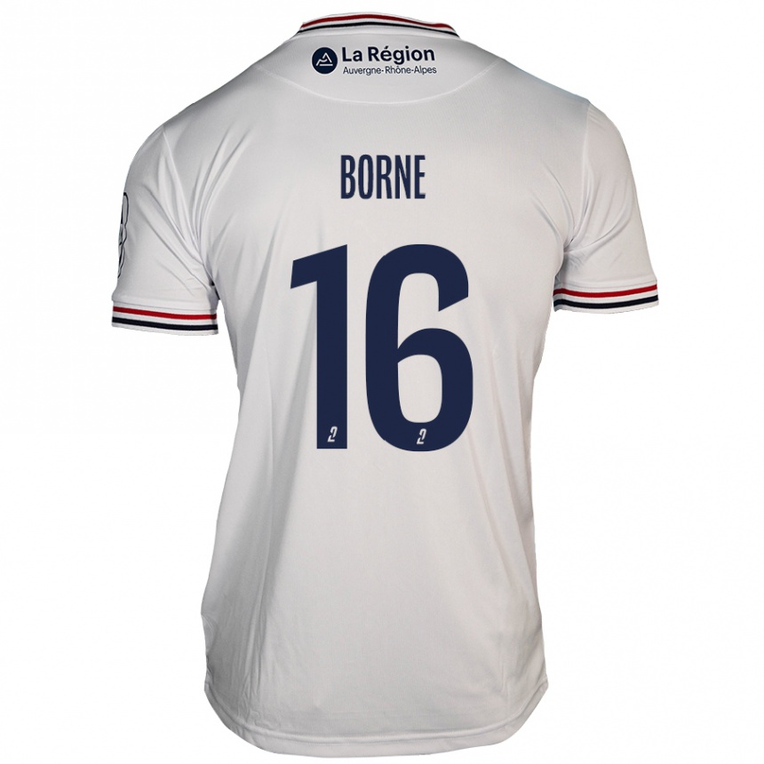 Niño Fútbol Camiseta Théo Borne #16 Blanco 2ª Equipación 2024/25