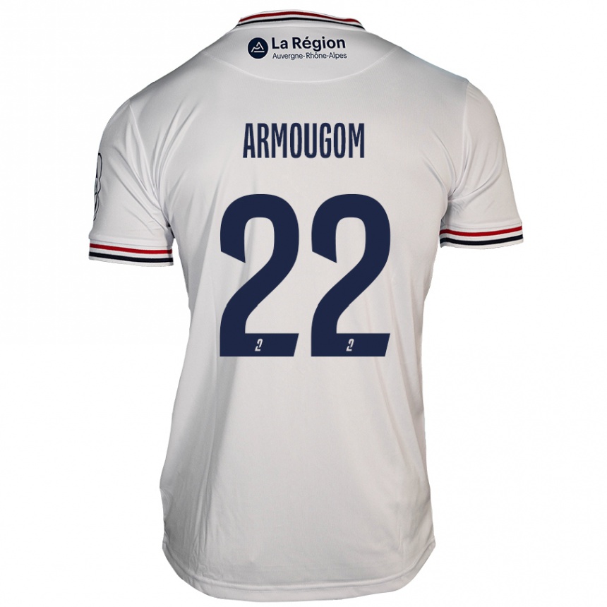 Niño Fútbol Camiseta Yoël Armougom #22 Blanco 2ª Equipación 2024/25