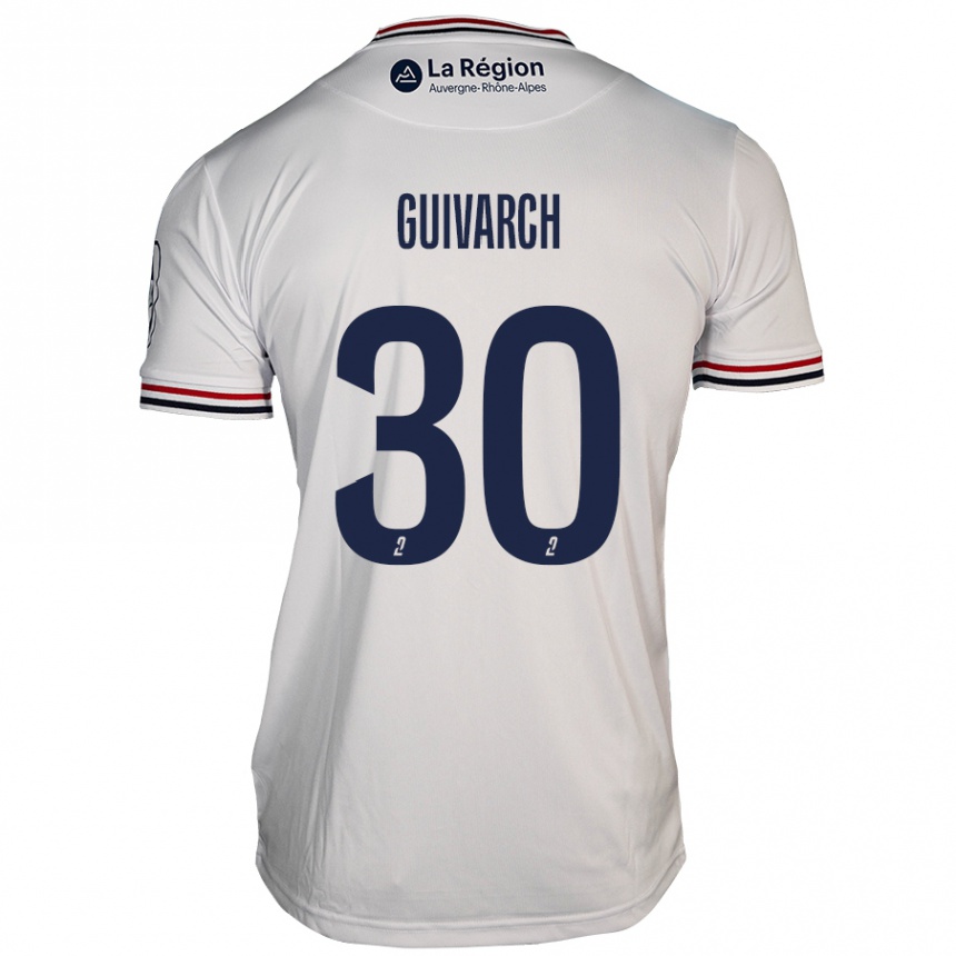 Niño Fútbol Camiseta Théo Guivarch #30 Blanco 2ª Equipación 2024/25