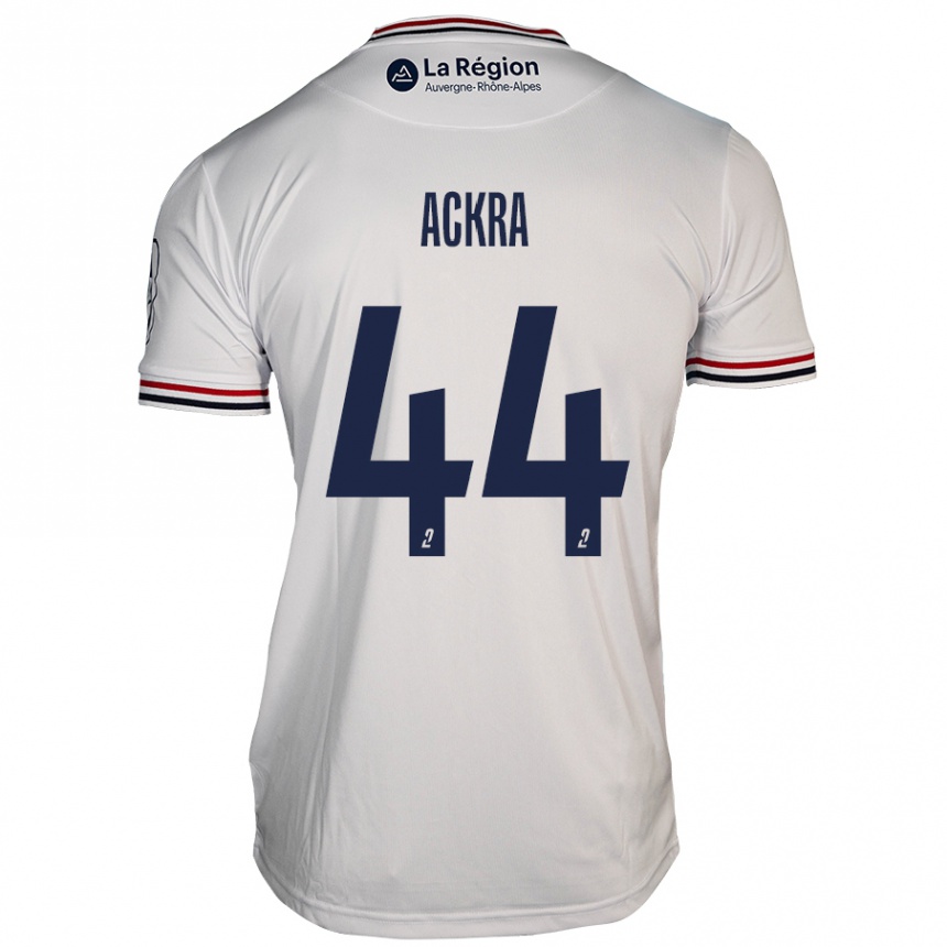 Niño Fútbol Camiseta Allan Ackra #44 Blanco 2ª Equipación 2024/25