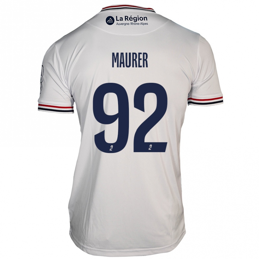 Niño Fútbol Camiseta Aïman Maurer #92 Blanco 2ª Equipación 2024/25