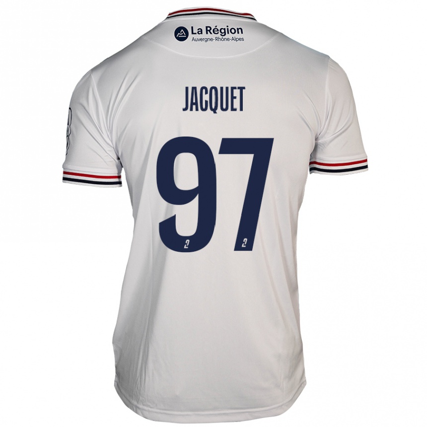 Niño Fútbol Camiseta Jérémy Jacquet #97 Blanco 2ª Equipación 2024/25