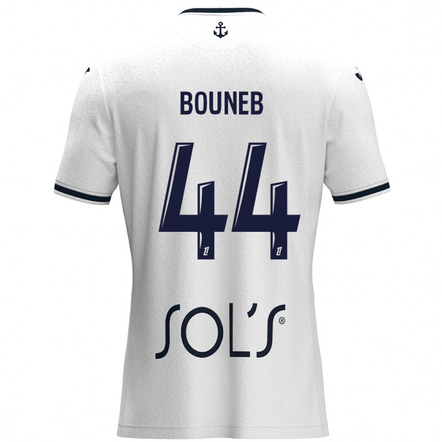 Niño Fútbol Camiseta Ismaïl Bouneb #44 Blanco Azul Oscuro 2ª Equipación 2024/25