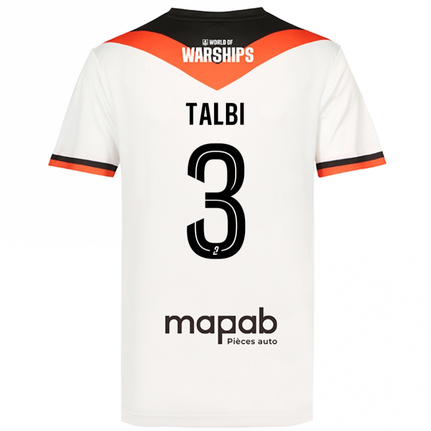 Niño Fútbol Camiseta Montassar Talbi #3 Blanco 2ª Equipación 2024/25