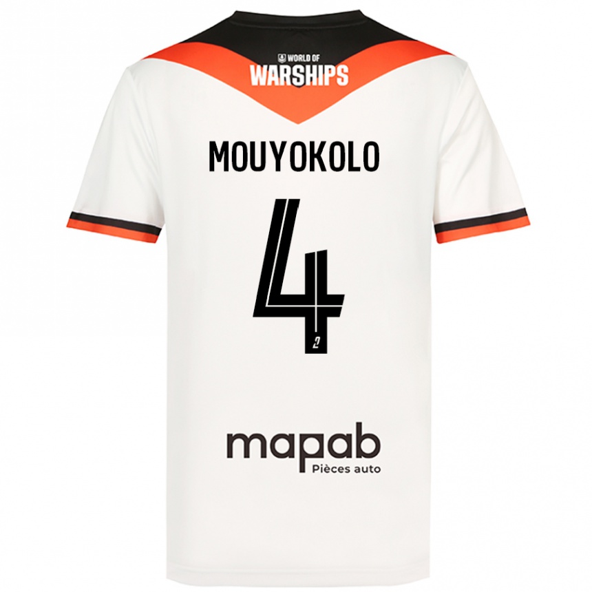 Niño Fútbol Camiseta Loris Mouyokolo #4 Blanco 2ª Equipación 2024/25