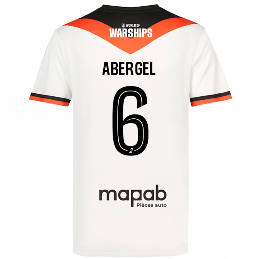 Niño Fútbol Camiseta Laurent Abergel #6 Blanco 2ª Equipación 2024/25