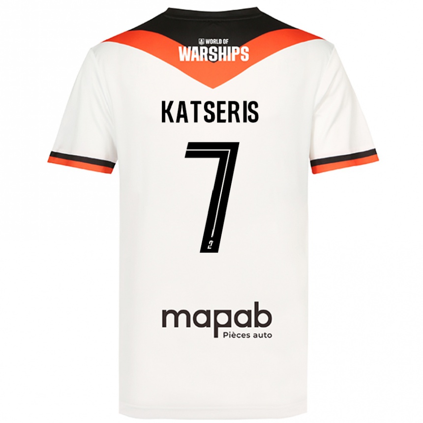 Niño Fútbol Camiseta Panos Katseris #7 Blanco 2ª Equipación 2024/25