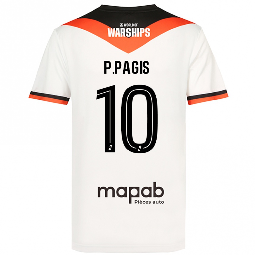 Niño Fútbol Camiseta Pablo Pagis #10 Blanco 2ª Equipación 2024/25