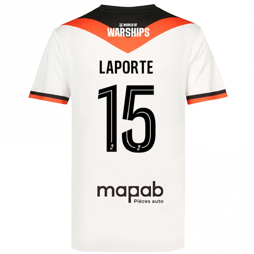 Niño Fútbol Camiseta Julien Laporte #15 Blanco 2ª Equipación 2024/25