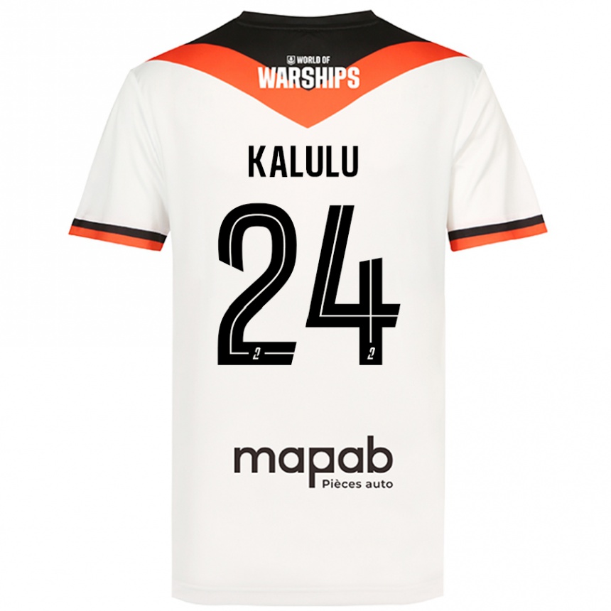 Niño Fútbol Camiseta Gédéon Kalulu #24 Blanco 2ª Equipación 2024/25