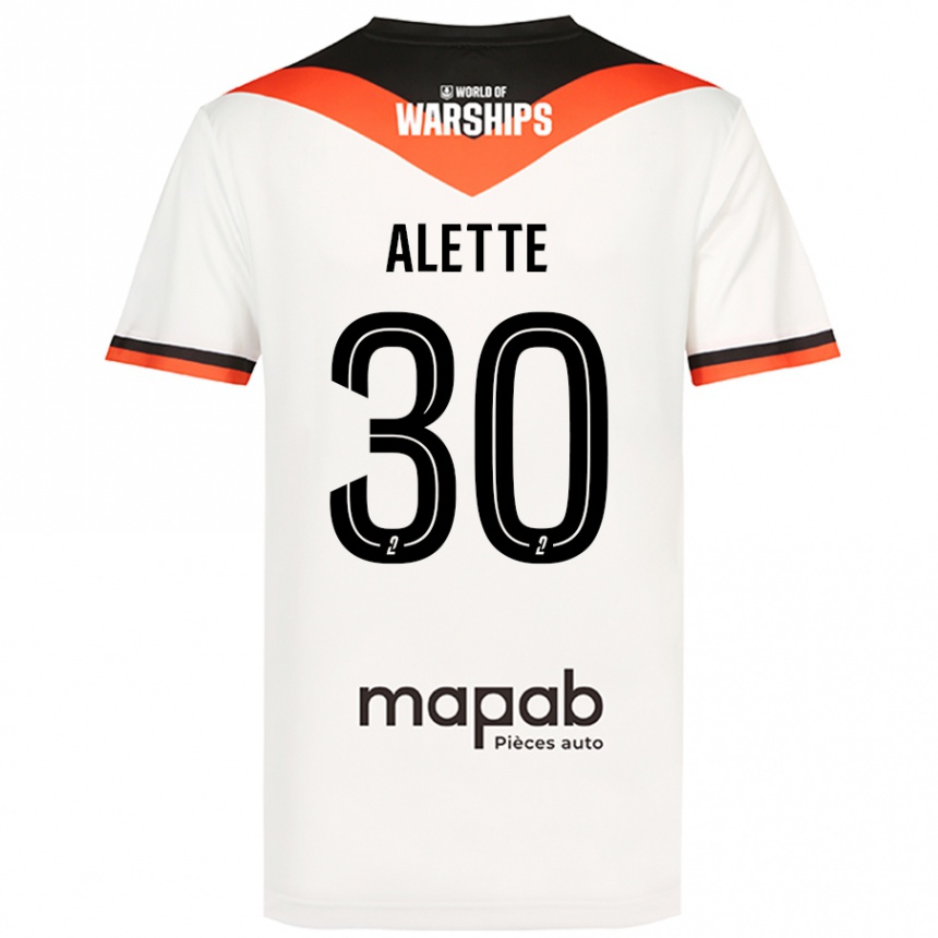 Niño Fútbol Camiseta Gaël Alette #30 Blanco 2ª Equipación 2024/25