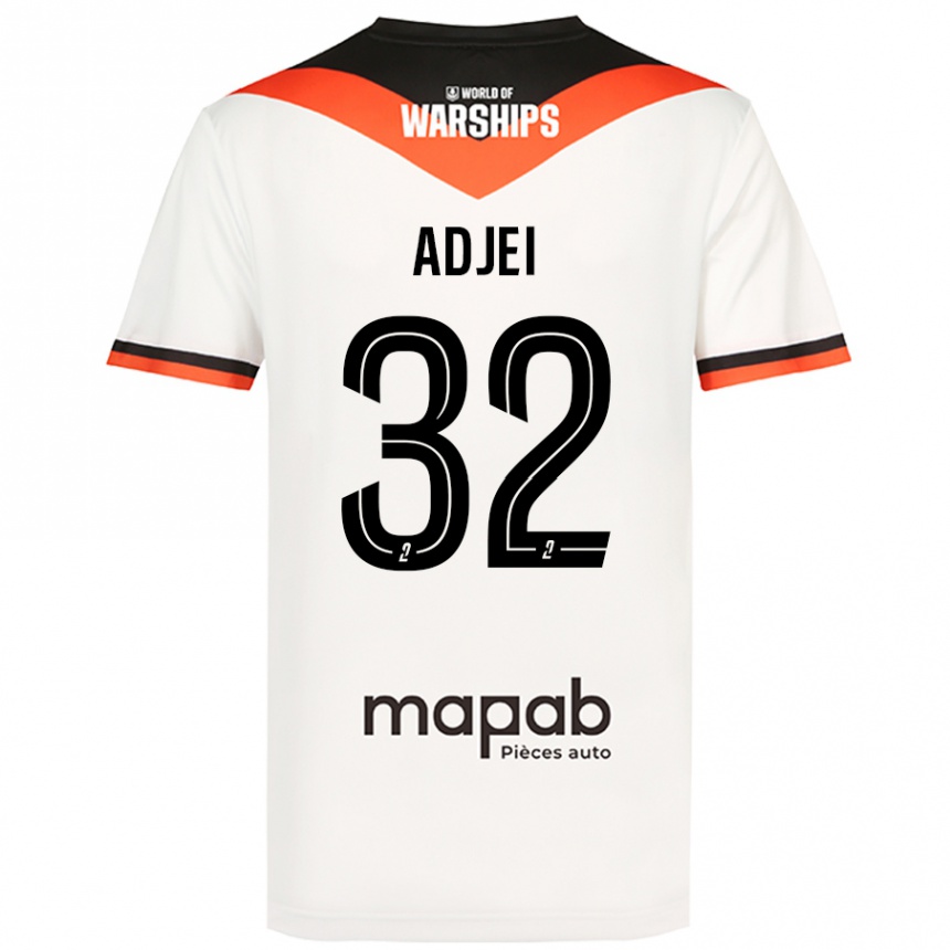 Niño Fútbol Camiseta Nathaniel Adjei #32 Blanco 2ª Equipación 2024/25