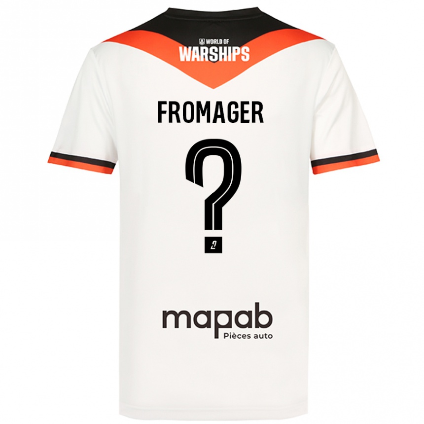 Niño Fútbol Camiseta Côme Fromager #0 Blanco 2ª Equipación 2024/25