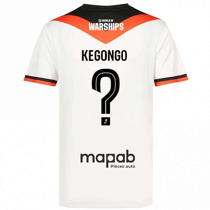 Niño Fútbol Camiseta Clarence Kegongo #0 Blanco 2ª Equipación 2024/25