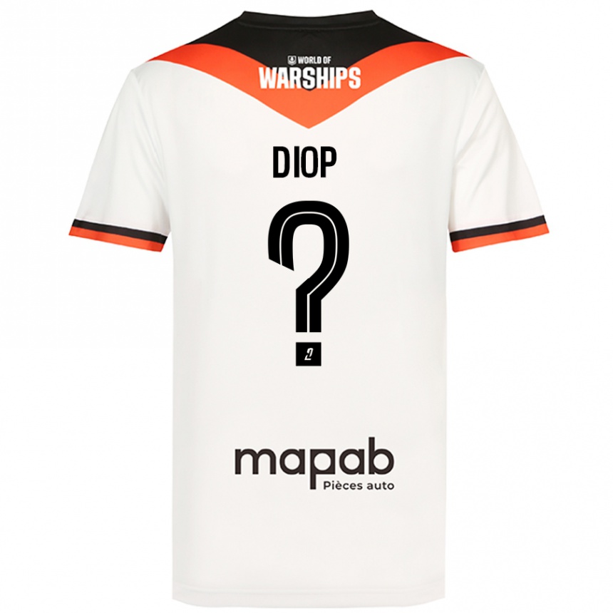 Niño Fútbol Camiseta Samba Diop #0 Blanco 2ª Equipación 2024/25