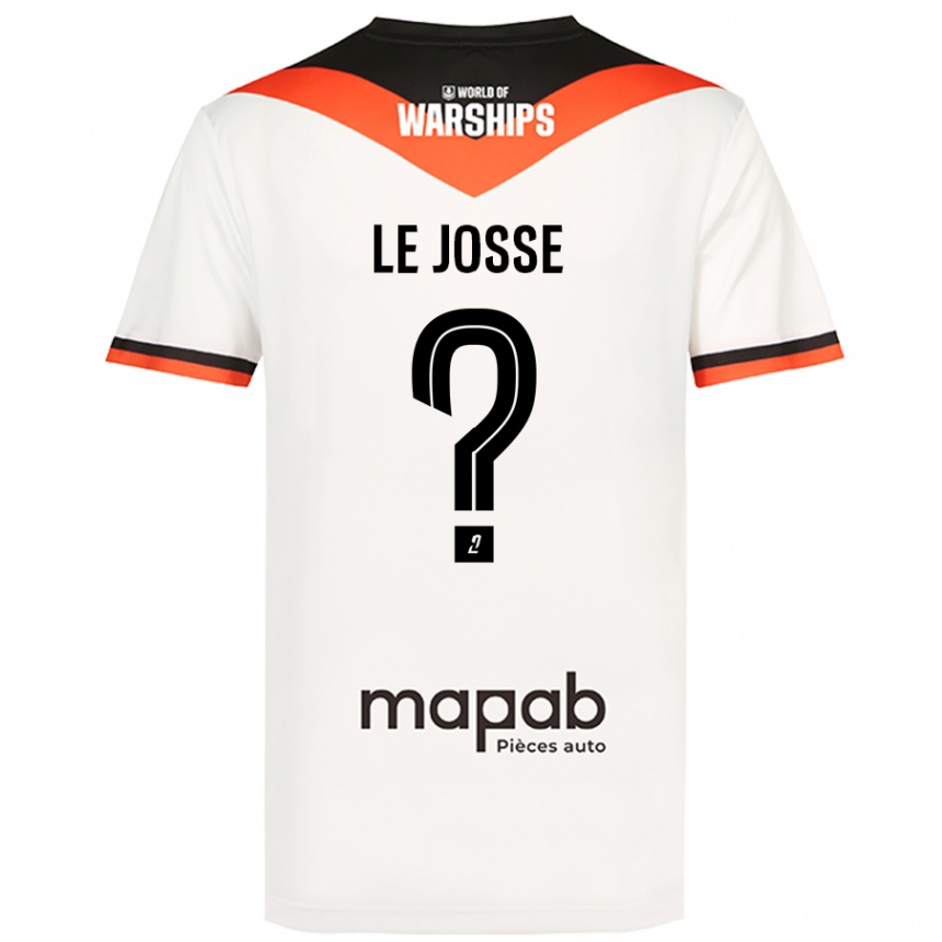 Niño Fútbol Camiseta Ewen Le Josse #0 Blanco 2ª Equipación 2024/25