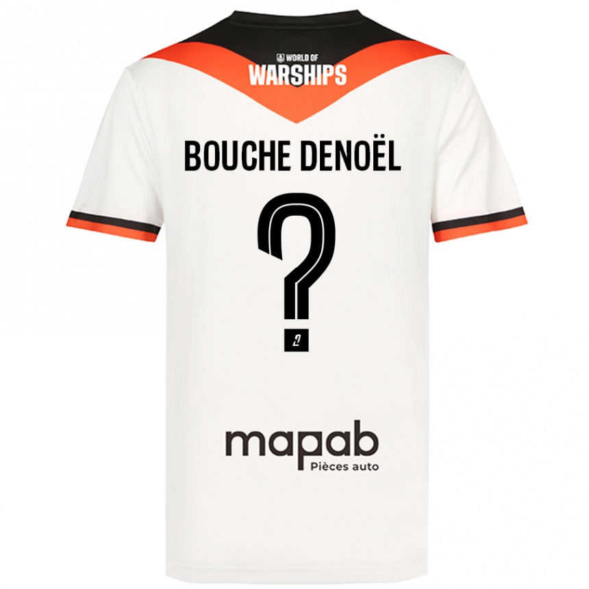 Niño Fútbol Camiseta Max Bouche Denoël #0 Blanco 2ª Equipación 2024/25