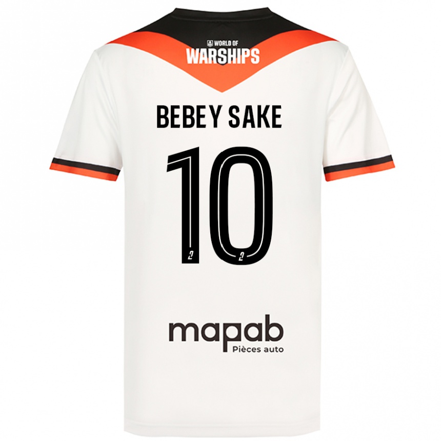 Niño Fútbol Camiseta Mattéo Bebey Sake #10 Blanco 2ª Equipación 2024/25