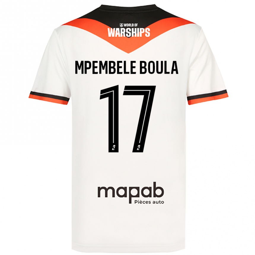 Niño Fútbol Camiseta Exaucé Mpembele Boula #17 Blanco 2ª Equipación 2024/25