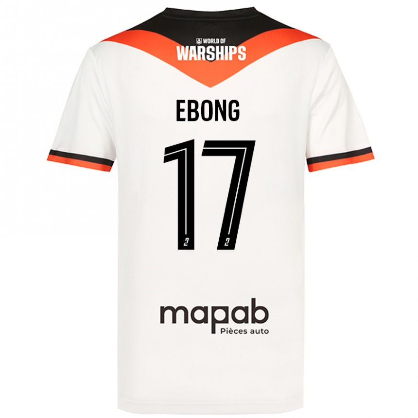 Niño Fútbol Camiseta Arthur Ebong #17 Blanco 2ª Equipación 2024/25