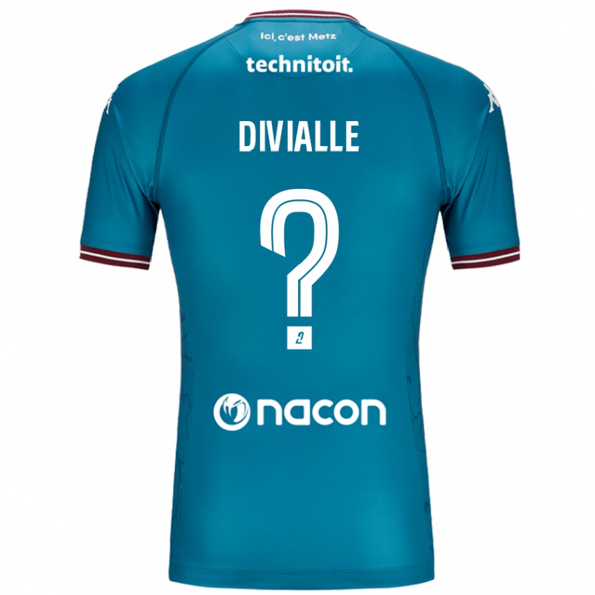 Niño Fútbol Camiseta Charles Divialle #0 Azul Petróleo 2ª Equipación 2024/25