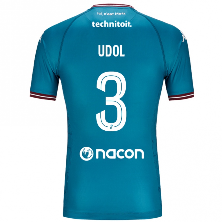 Niño Fútbol Camiseta Matthieu Udol #3 Azul Petróleo 2ª Equipación 2024/25