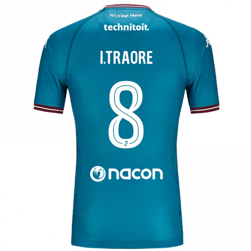 Niño Fútbol Camiseta Ismaël Traoré #8 Azul Petróleo 2ª Equipación 2024/25