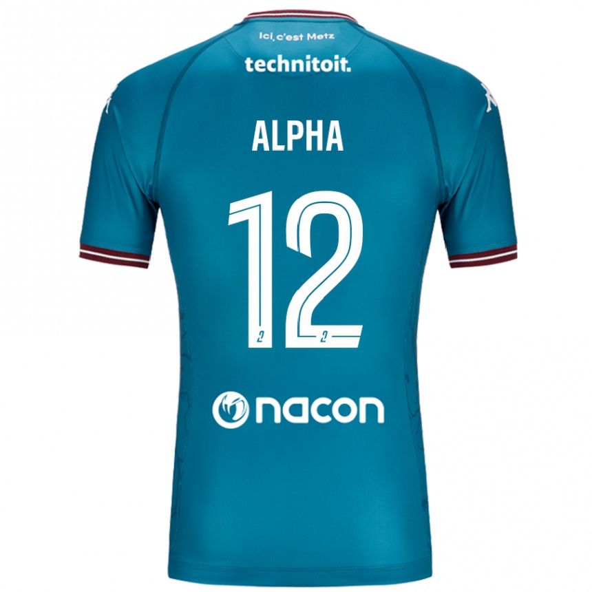 Niño Fútbol Camiseta Alpha Touré #12 Azul Petróleo 2ª Equipación 2024/25