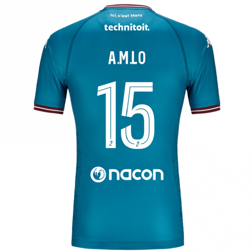 Niño Fútbol Camiseta Aboubacar Lô #15 Azul Petróleo 2ª Equipación 2024/25