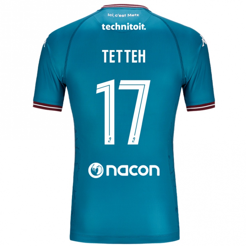 Niño Fútbol Camiseta Benjamin Tetteh #17 Azul Petróleo 2ª Equipación 2024/25