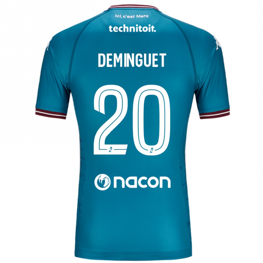 Niño Fútbol Camiseta Jessy Deminguet #20 Azul Petróleo 2ª Equipación 2024/25