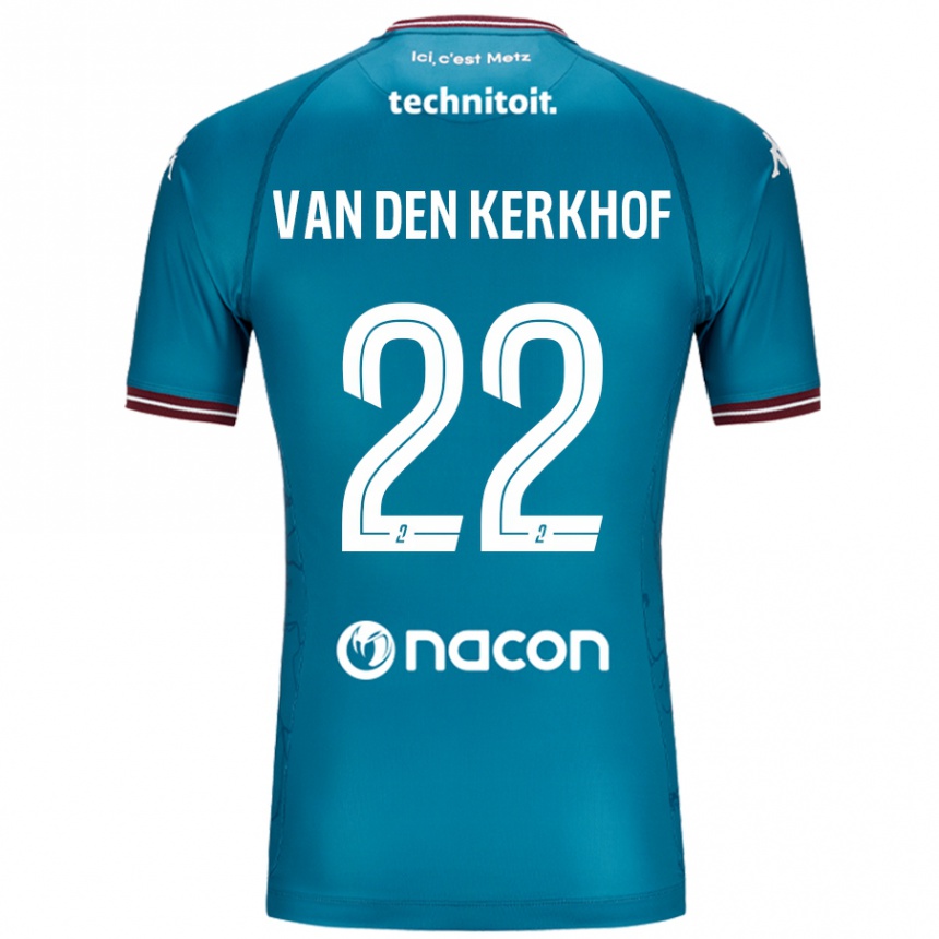 Niño Fútbol Camiseta Kevin Van Den Kerkhof #22 Azul Petróleo 2ª Equipación 2024/25