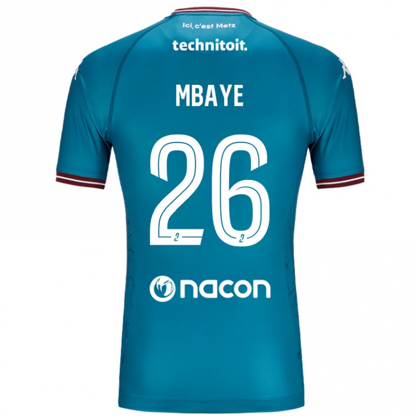 Niño Fútbol Camiseta Malick Mbaye #26 Azul Petróleo 2ª Equipación 2024/25