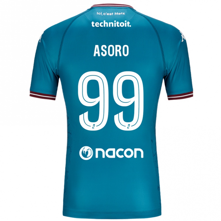 Niño Fútbol Camiseta Joel Asoro #99 Azul Petróleo 2ª Equipación 2024/25