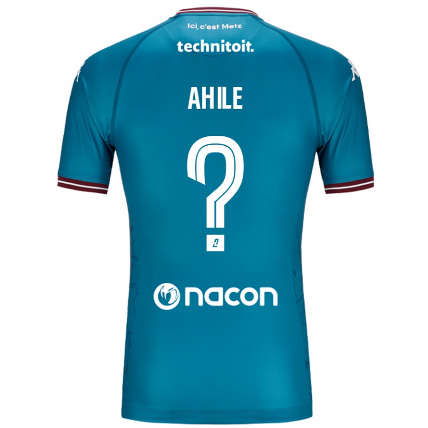 Niño Fútbol Camiseta Tanguy Ahile #0 Azul Petróleo 2ª Equipación 2024/25