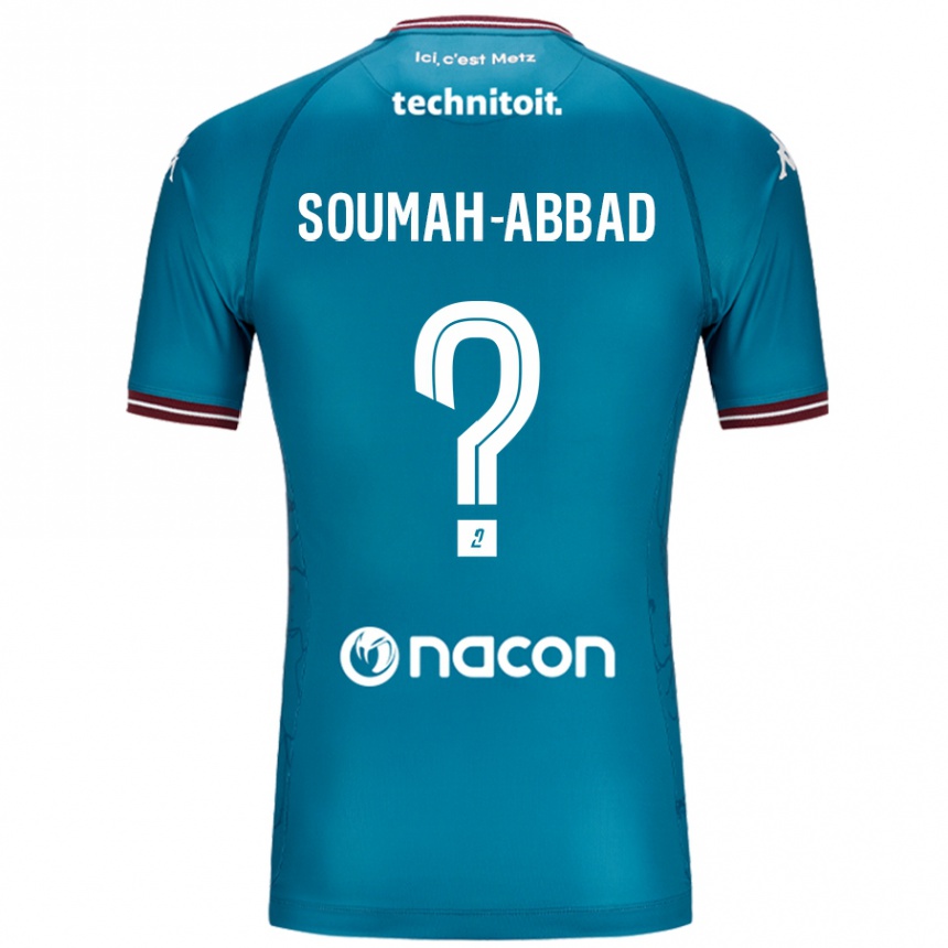 Niño Fútbol Camiseta Édouard Soumah-Abbad #0 Azul Petróleo 2ª Equipación 2024/25