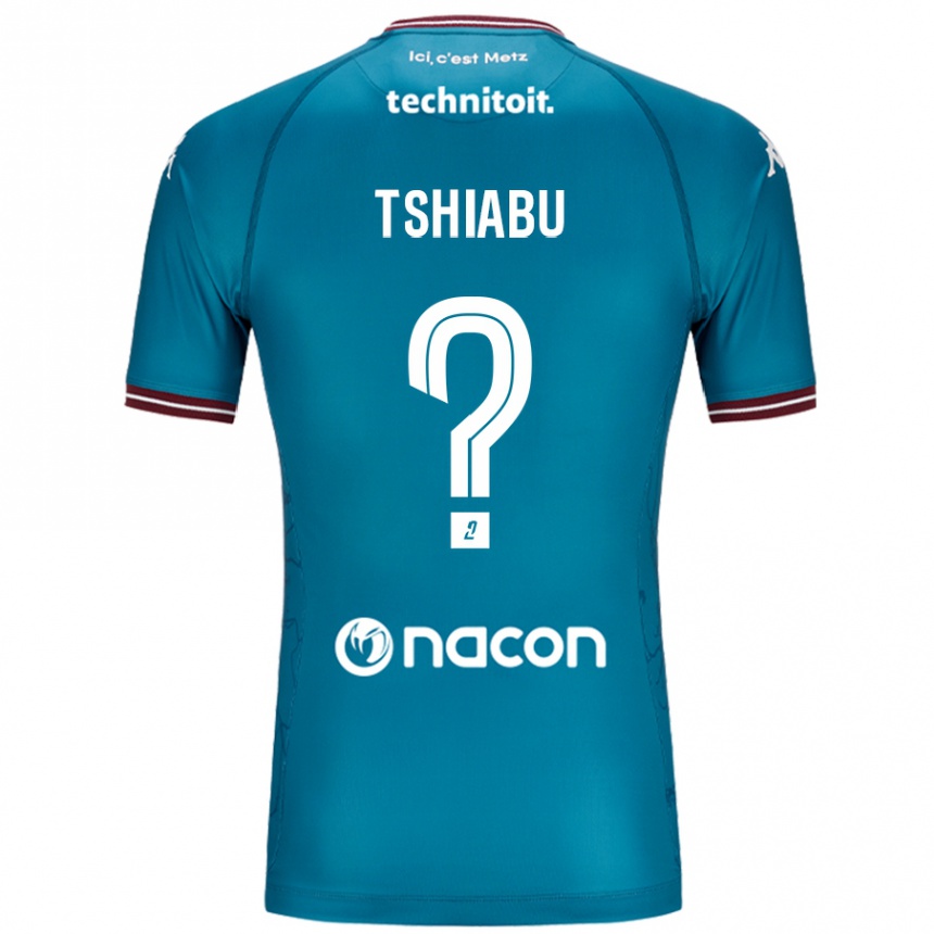 Niño Fútbol Camiseta Joan Tshiabu #0 Azul Petróleo 2ª Equipación 2024/25