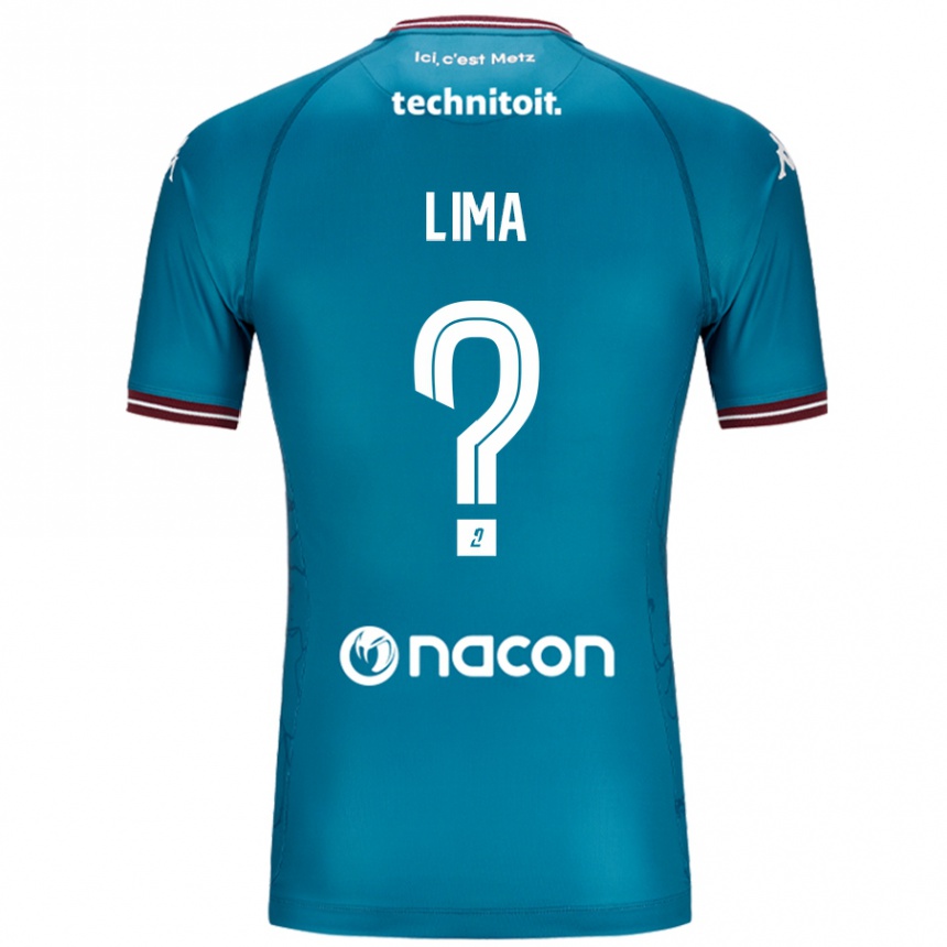 Niño Fútbol Camiseta Edson Lima #0 Azul Petróleo 2ª Equipación 2024/25