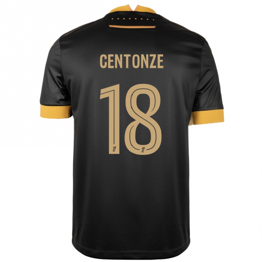 Niño Fútbol Camiseta Fabien Centonze #18 Negro Marrón 2ª Equipación 2024/25