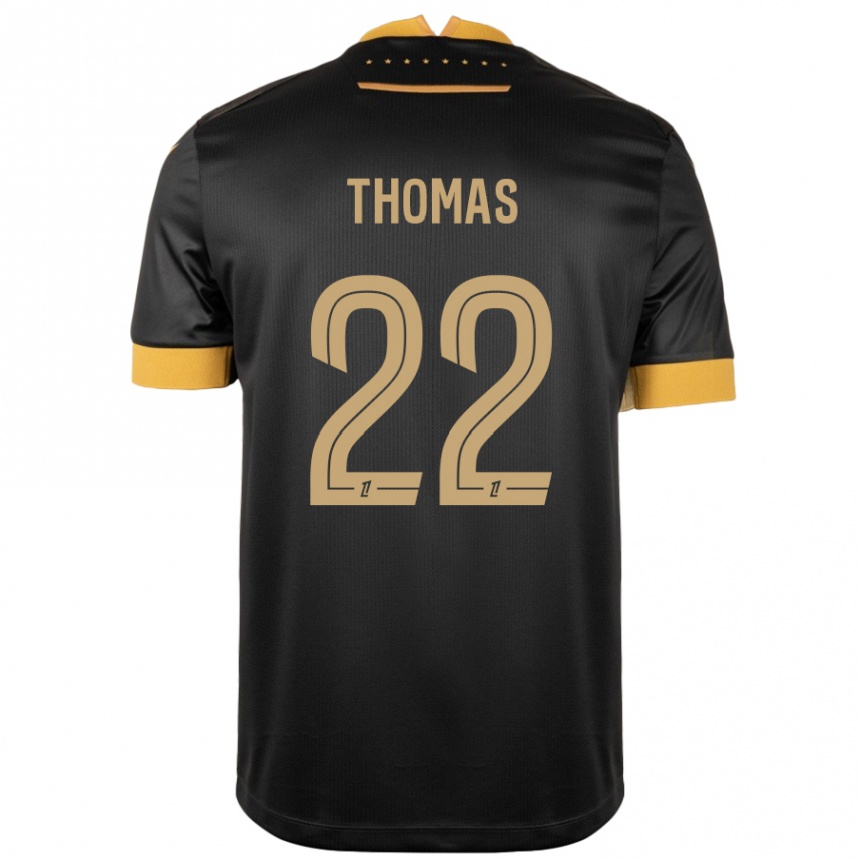 Niño Fútbol Camiseta Sorba Thomas #22 Negro Marrón 2ª Equipación 2024/25