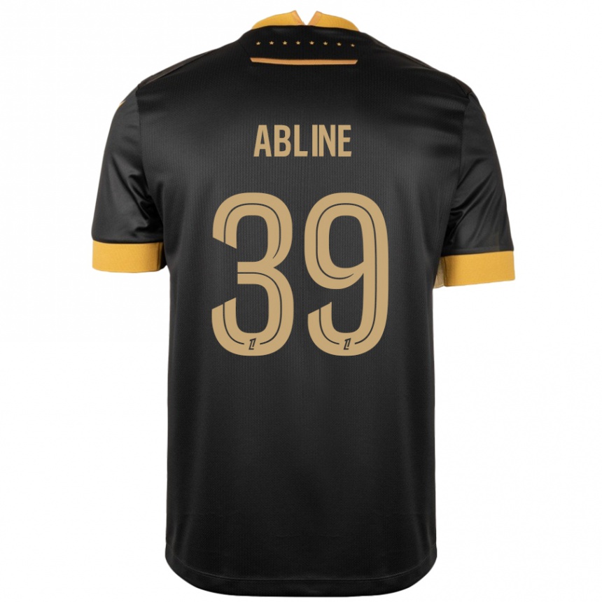 Niño Fútbol Camiseta Matthis Abline #39 Negro Marrón 2ª Equipación 2024/25