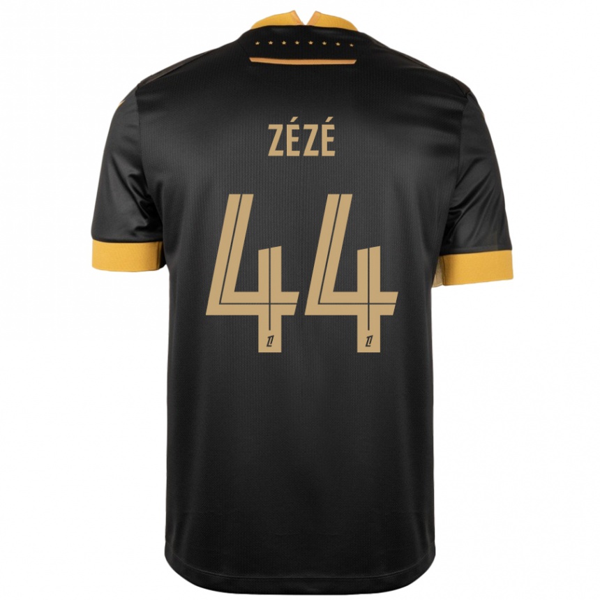 Niño Fútbol Camiseta Nathan Zézé #44 Negro Marrón 2ª Equipación 2024/25