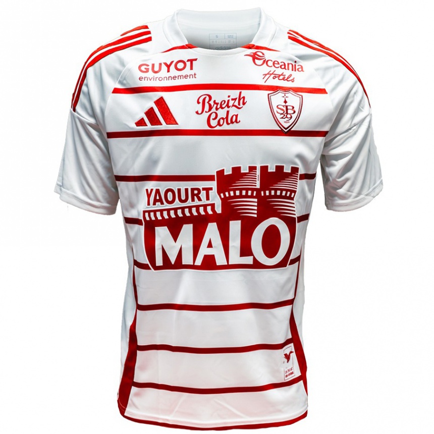 Niño Fútbol Camiseta Abdallah Sima #17 Blanco Rojo 2ª Equipación 2024/25