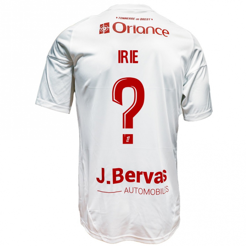 Niño Fútbol Camiseta Paris Irie #0 Blanco Rojo 2ª Equipación 2024/25