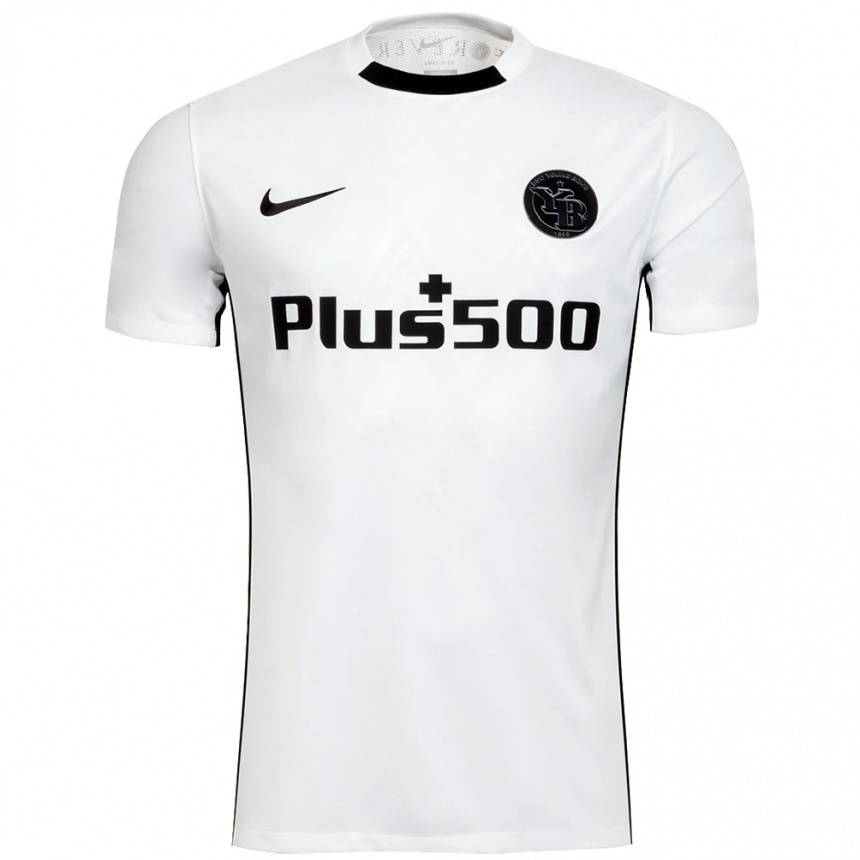 Niño Fútbol Camiseta Su Nombre #0 Blanco Negro 2ª Equipación 2024/25