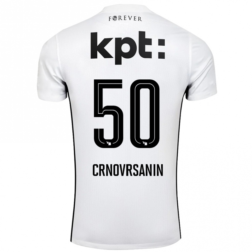 Niño Fútbol Camiseta Sadin Crnovrsanin #50 Blanco Negro 2ª Equipación 2024/25