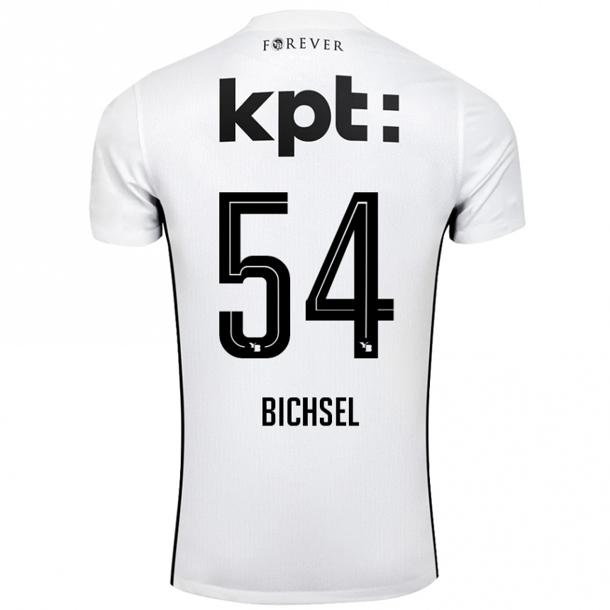 Niño Fútbol Camiseta Joel Bichsel #54 Blanco Negro 2ª Equipación 2024/25