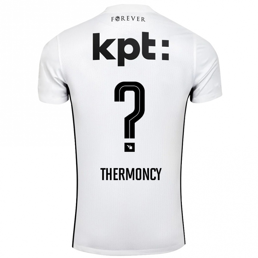 Niño Fútbol Camiseta Keeto Thermoncy #0 Blanco Negro 2ª Equipación 2024/25