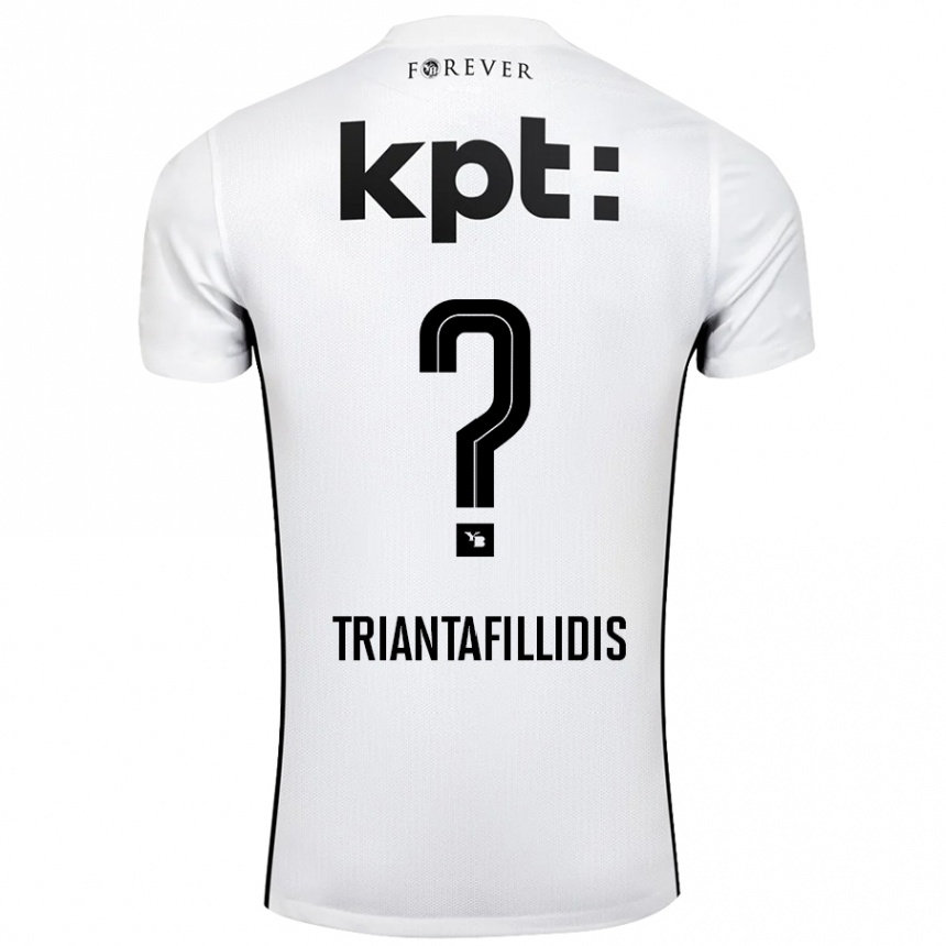 Niño Fútbol Camiseta Nevin Triantafillidis #0 Blanco Negro 2ª Equipación 2024/25